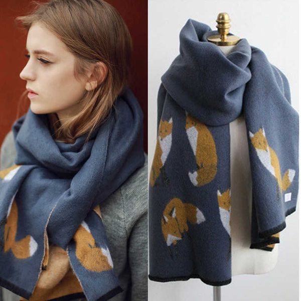 

scarves 2022 new fashion cashmere scarf printed women thicken warm long foulard brand shawls and scarves warm pashmina echarpes g220927, Blue;gray