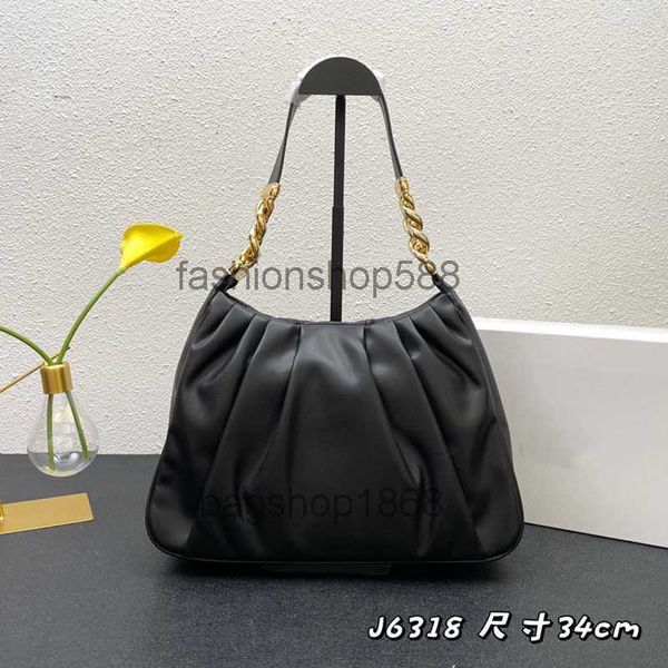 

womens chain underarm shoulder bags ruched hobo handbag lady tote clutch purse buckle closure fashion classic retro leather bag large capaci