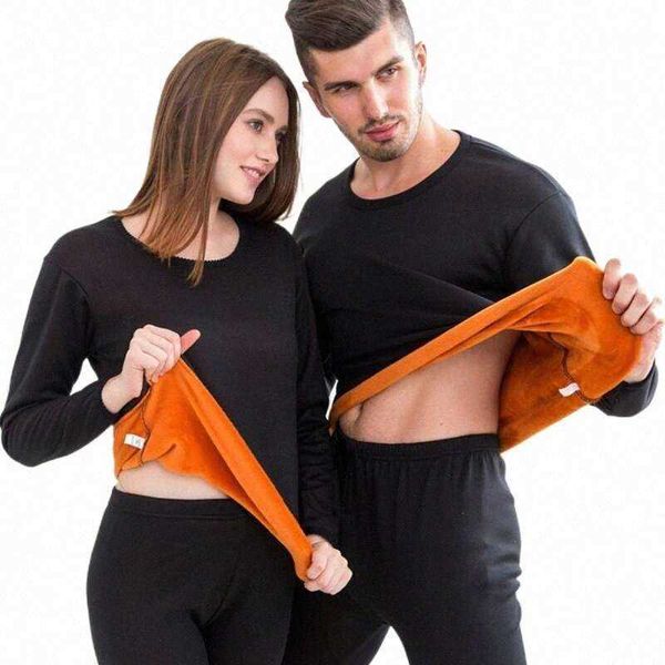 

men's thermal underwear men winter women long johns sets fleece keep warm in cold weather plus size vest body shaper cincher corset 92t, Black;white