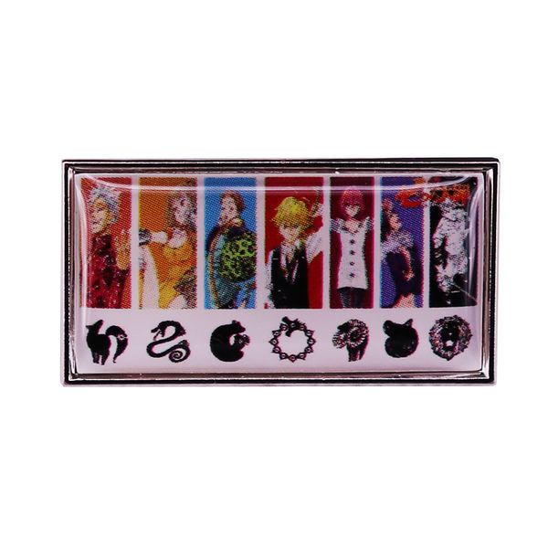 

other fashion accessories the seven deadly sins pins nanatsu no taizai anime manga meliodas the sin of wrath brooch badge decoration, Silver