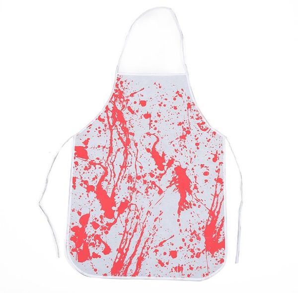 

halloween bloody apron horror costume accessories chef blood splattered printed butcher bibs tricks cosplay party decorations, Silver