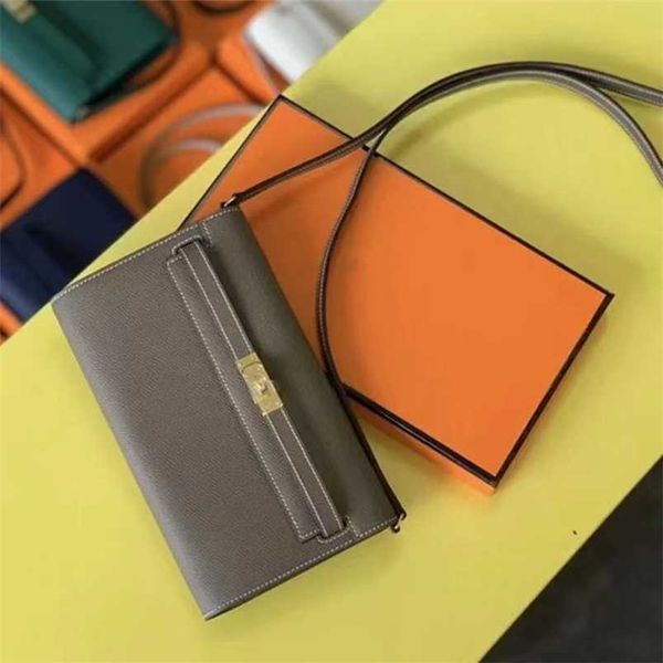 

h lock original leather bags lies handbags 2023 style womens one shoulder cross body small bag fashion long wallet clip korean version han j, Red;black