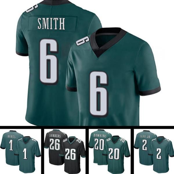 

college wear6 devonta smith american football jersey 1 jalen hurts 26 miles sanders 20 brian dawkins 2 darius slay jr 91 fletcher cox reggie, Black