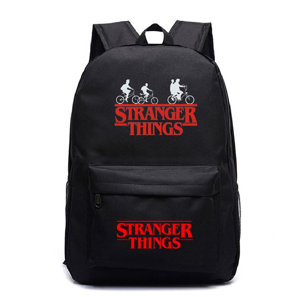 

school bags stranger things travel backpack hellfire club bomber kids rucksack boys girls teens school mochila lapbags for men women 220928