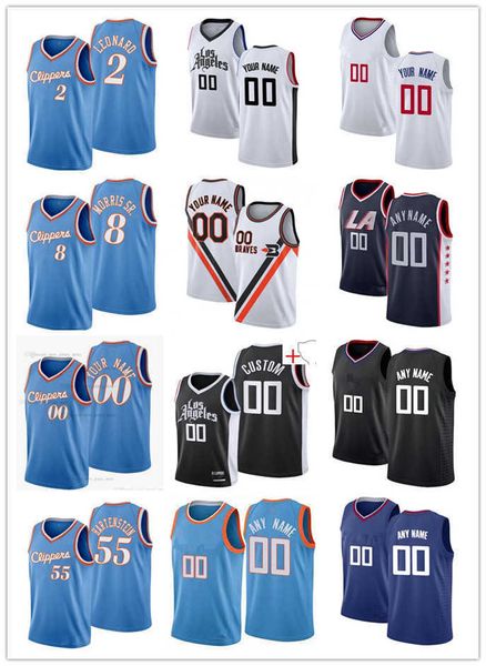 

75th custom men women youth la's clippers's 23 robert covington 22 rodney hood 8 morris sr. isaiah 55 hartenstein basketball jerse, Black;red