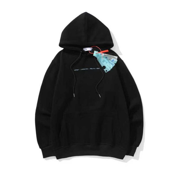 

men's classic luxury jackets sweatshirts offs pullover shirts hoodies women black white sweater men arrow cross letter print hoodie tee, Black;brown