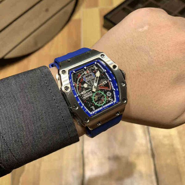 

multi-function superclone watches wristwatch designer business leisure richa milles personalized multifunctional calendar mens automatic mec, Slivery;golden