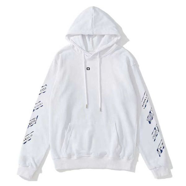 

men's classic luxury sweatshirts brand offs pullover shirts hoodies women black white sweater men arrow letter print hoodie tees trend