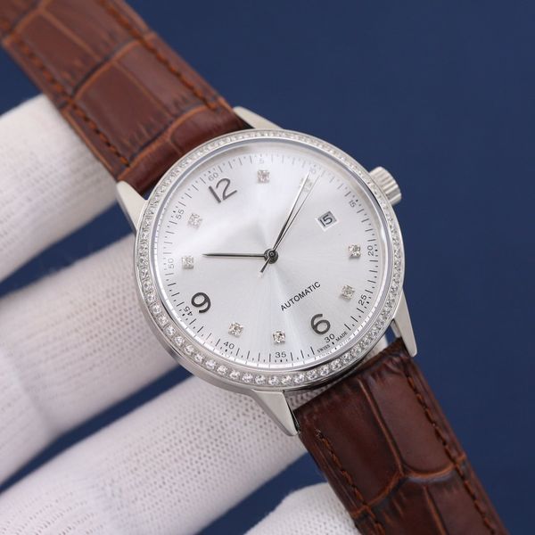 

calatrava mens watch for man automatic mechanical 40mm sapphire mirror waterproof counter quality official replica designer wristwatch with, Slivery;brown