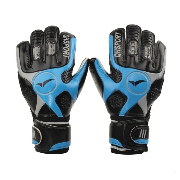 

sports gloves professional thicken latex football goalkeeper goalie soccer goal keeper finger guard nonslip 220926, Black