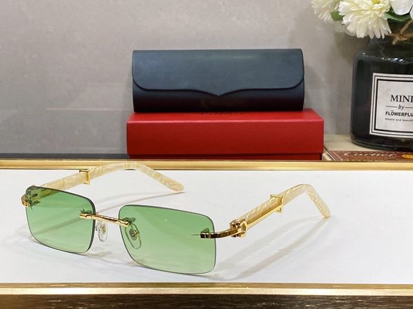 

mens carti designer sunglasses for women eyeglasses square luxury c decor glasses fashion buffalo horn sun glasses metal gold frameless wood, White;black
