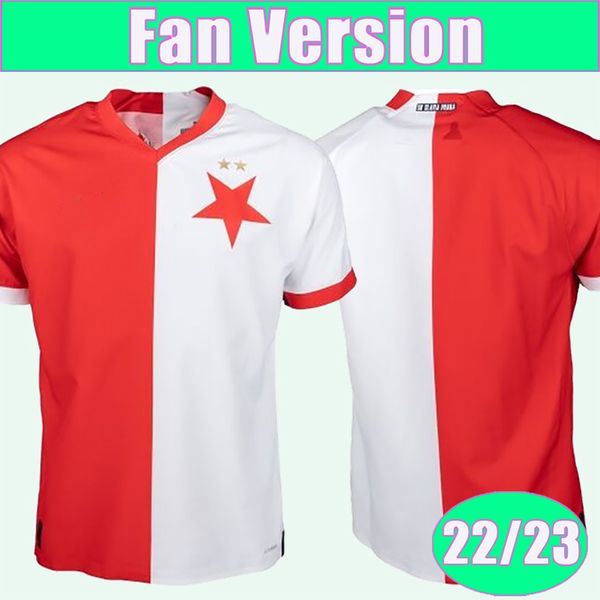 

22 23 sk slavia praha masopust olayinka mens soccer jerseys .provod tecl mandous home football shirts short sleeve uniforms, Black;yellow