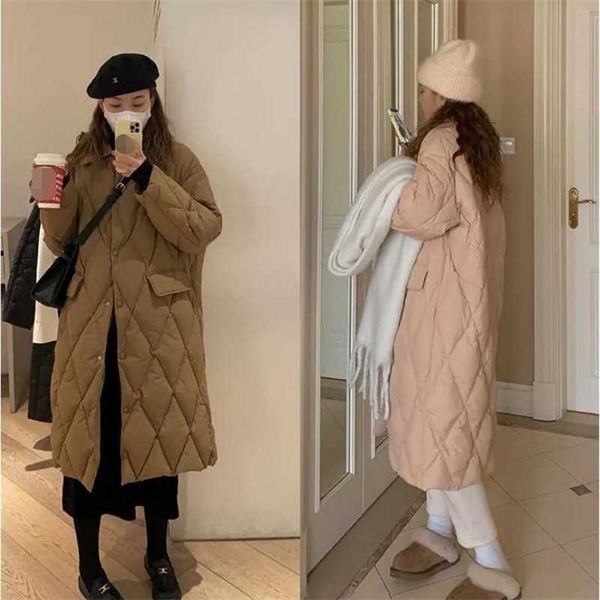 

womens down parkas winter women korean temperament commute knitted hooded down jacket japanese college style sweet long white duck down jack, Black