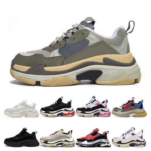

triple s luxurys designers casual shoes mens womens white black bred pink cool grey bule purple peach powder sports sneakers 2022