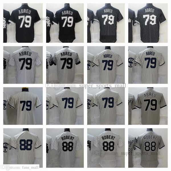 

2023 new man women youth baseball jersey boys stitched 79 jose abreu 88 luis robertl jerseys s-xxxl home away gray white black, Blue;black