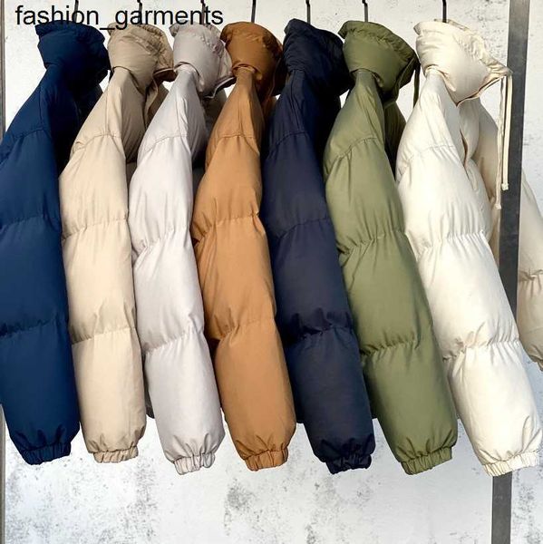 

dsigner men's essential zipper jacket down cotton coat men warm, Black