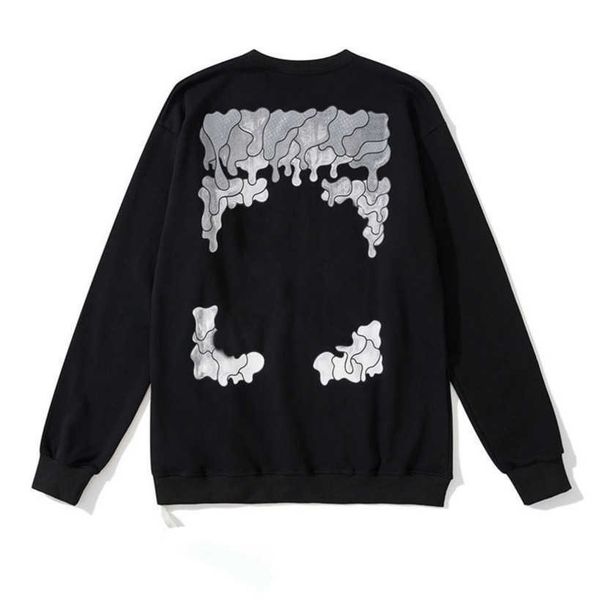 

women's fashion luxury sweatshirts offs brand pullover shirts men arrow letter print black white hoodies classic women o-neck sweater
