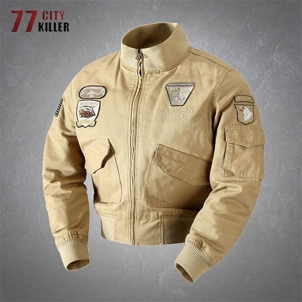 

mens jackets military bomber jacket men casual embroidery slim zipper pilot jackets male autumn solid color baseball clothes tactical coats, Black;brown