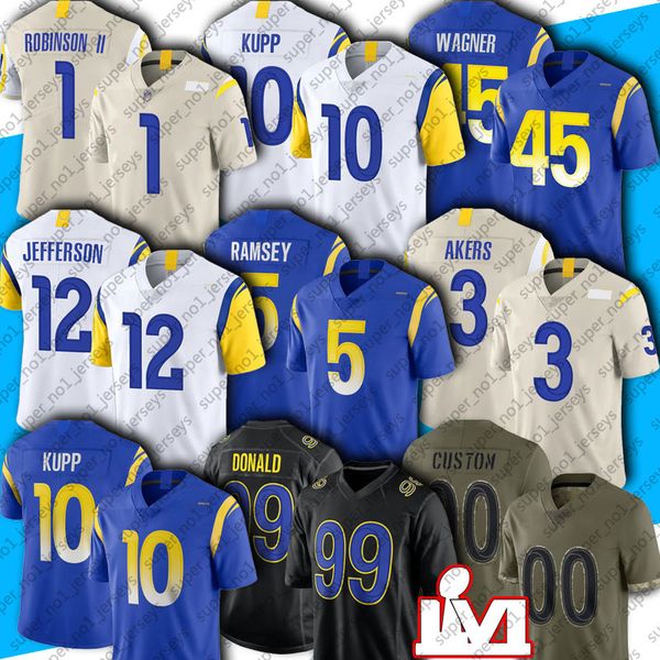 

10 cooper kupp jersey football los angeles baker mayfield aaron donald rams jalen ramsey matthew stafford cam akers jerseys wagner taylor ra, Black;red