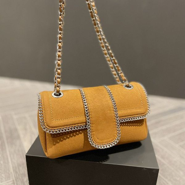 

fashion women suede classic flap shoulder bag diamond lattice quilted vintage large capacity handbag luxury designer chain crossbody multi p
