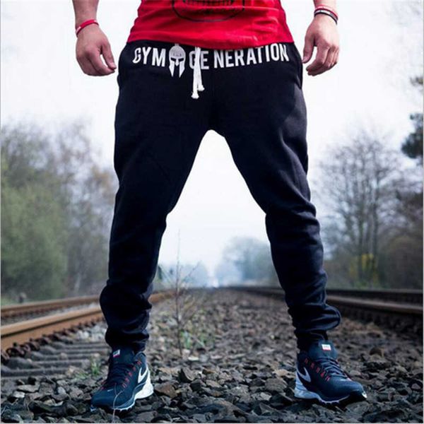 

men's pants brand pants fitness casual elastic bodybuilding clothing casual navy military sweat joggers t220928, Black