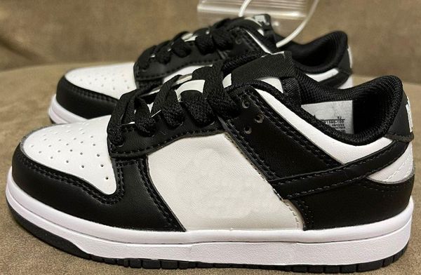 

dunks low black white panda grade school kids children's shoes for sale sport shoe trainner sneakers us7.5c-us6.5y boys