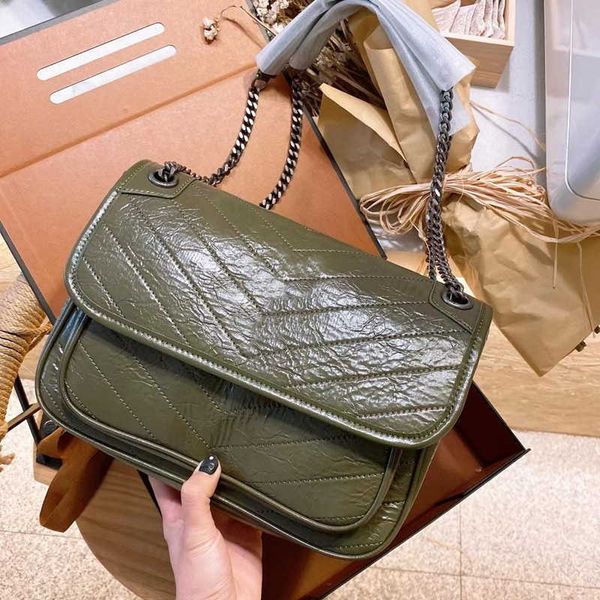 

genuine leather bag cowhide black bag shoulder crossbody bags chain flap purse sunset designer tote handbags women messenger shopping bag cl