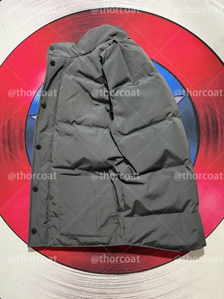 

mens down jacket vest puffer men gilet keep warm mens stylist winter jacket blacklable women thicken outdoor casual homme coat essential col, Black;white