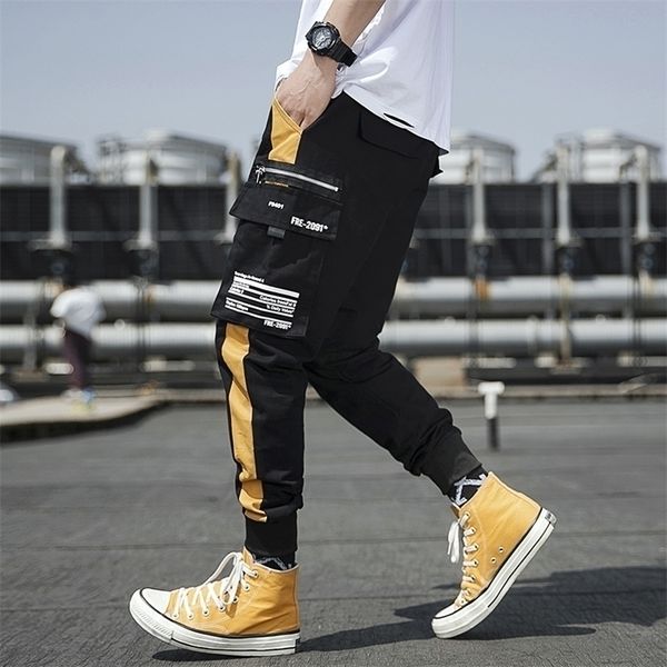 

men's pants streetwear joggers spring autumn fashion sweatpants pants casual slim ankle-length trousers women's 220928, Black