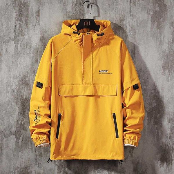 

men's jackets men's hooded jacket half zipper windproof fashion coat plush autumn outdoor windbreaker large size teenager street s, Black;brown