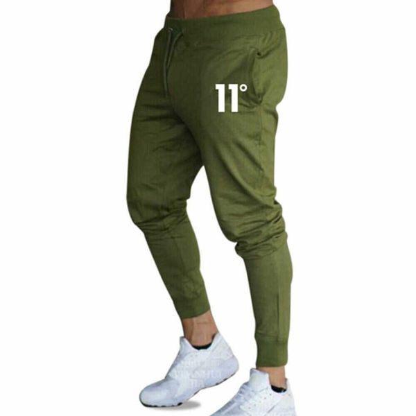 

men's pants mens casual solid cotton blend sweatpants gentleman mid waist ankle length pencil pants spring autumn sport pants trousers, Black