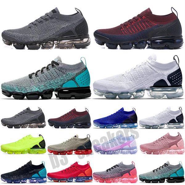 

2021 moc 2 laceless 2 0 classic casual shoes triple black designer men women sneakers fly white knit cushion trainers 221i