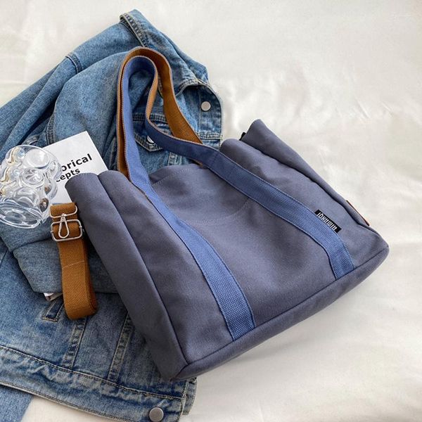 

evening bags big capacity female leisure canvas textile handle tote bag 2022 fabric size street school book lapdaily shopping