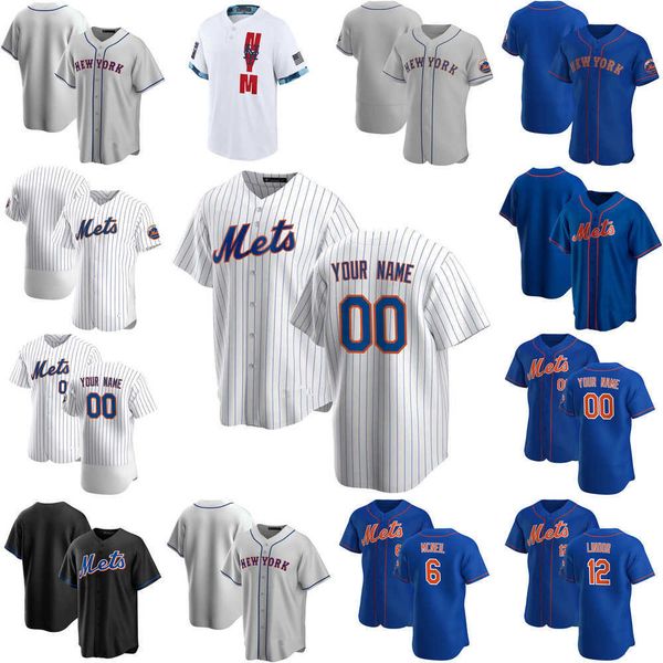 

2022 baseball jerseys custom jersey new york''mets''mens women youth 31 mike piazza 20 pete alonso 12 francisco lindor 4, Blue;black