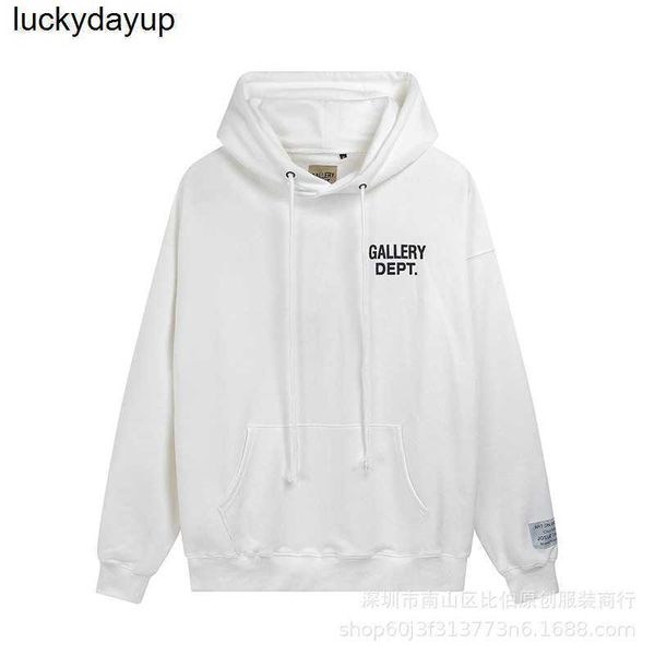 

men's hoodies designer sweatshirts fashion brand galery dept letter printed hoodie for men women hoodie jacket, Black