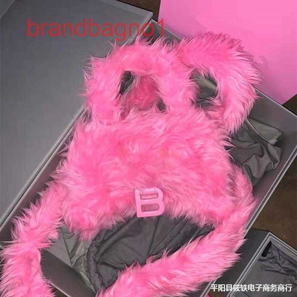 

designer balencig hourglass bags for women handbags price winter plush female 2022 new one shoulder messenger