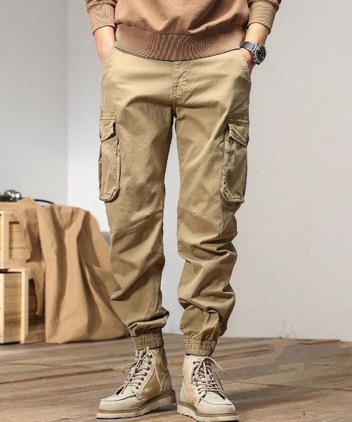

men's pants multi pocket men casual pants autumn military tactical joggers cargo pant. factory direct outlet price new markdown. 220928, Black