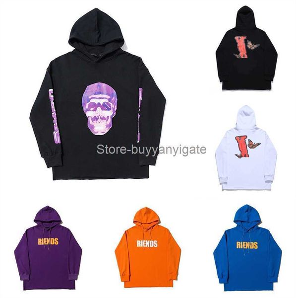 

hoodies mens stylist hip hop sweat human bone print shirt men women black size s-xl