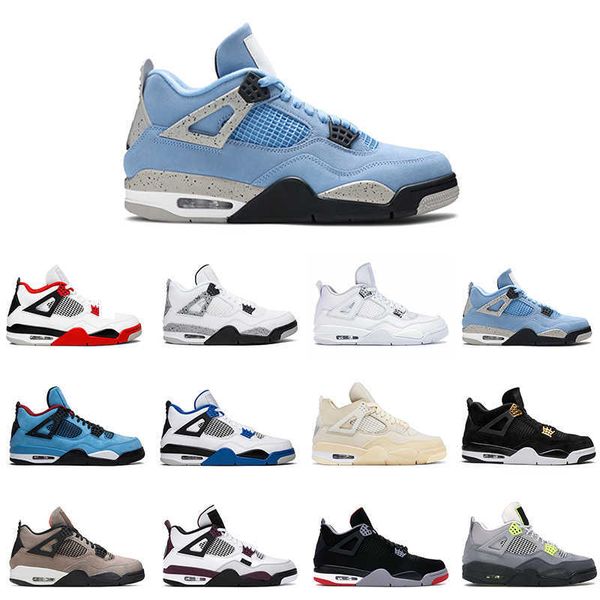 

university blue 2021 mens basketball shoes 4s 4 sail taupe haze black cat fire red 25th anniversary 11s trainer sneakers -13
