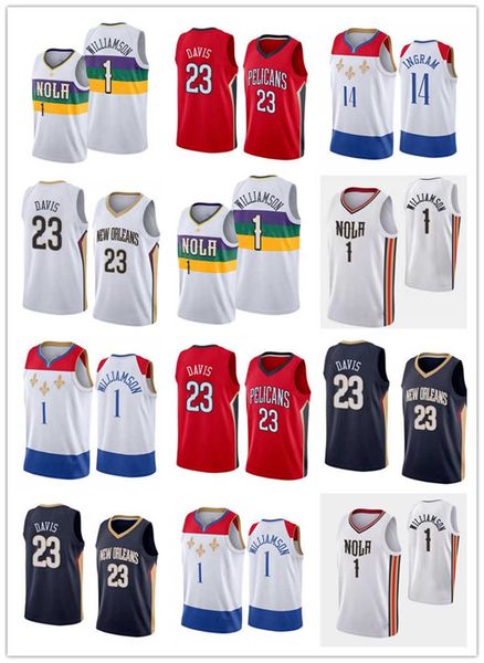 

zion 1 williamson men basketball jersey brandon 14 ingram jonas 17 valanciunas devonte' 4 graham nickeil alexander-walker cj 3 mccollum, Black;red