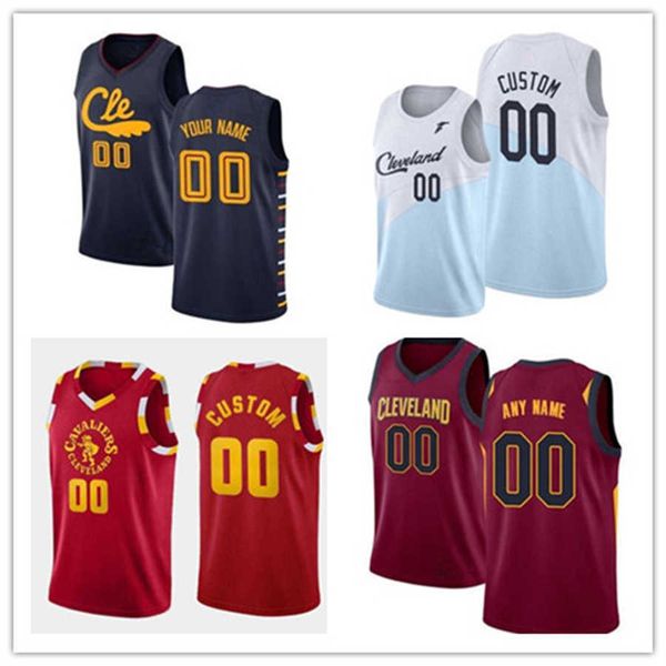 

75th custom men women youth cleveland''cavaliers''cedi 16 osman denzel 45 valentine lauri 24 markkanen evan 4 mobley bas, Black;red
