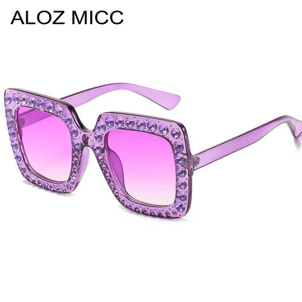

crystal square diamond sunglasses women oversized rhinestones sun glasses female mirror fashion purple blue shades eyeglasses 0928, White;black