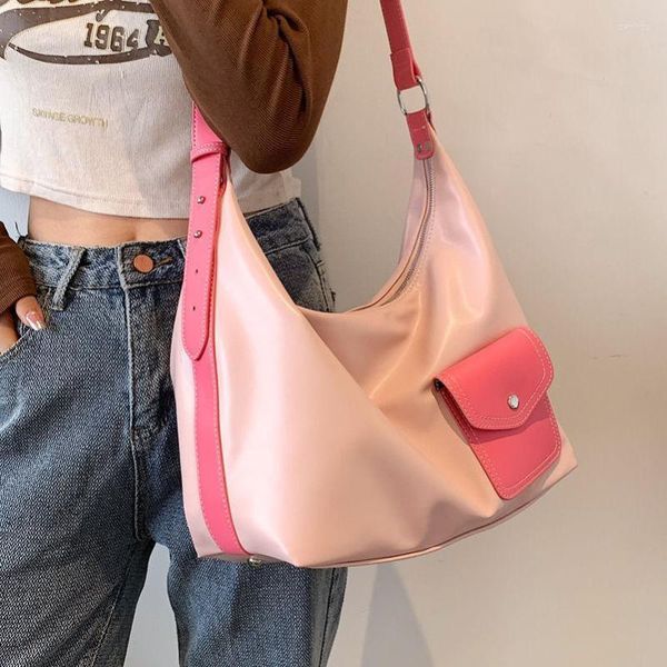 

evening bags pink messenger bag 2022 trendyol patchwork high capacity tote for women sweet pu leather