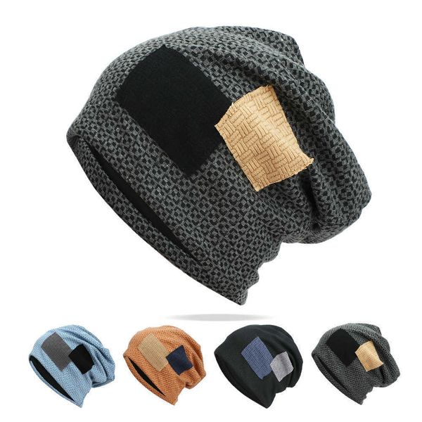 

stingy brim hats trellis patch pile hats for women in spring and summer big head encircle streets fashionable people wrap their heads cold h, Blue;gray