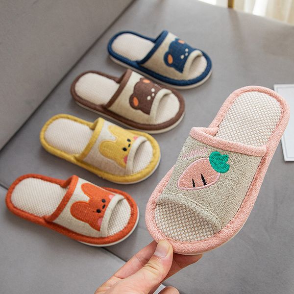 

slipper children cotton slippers boys and girls non slip soft soled home indoor autumn kids floor shoes cute fashion 220928, Black;grey