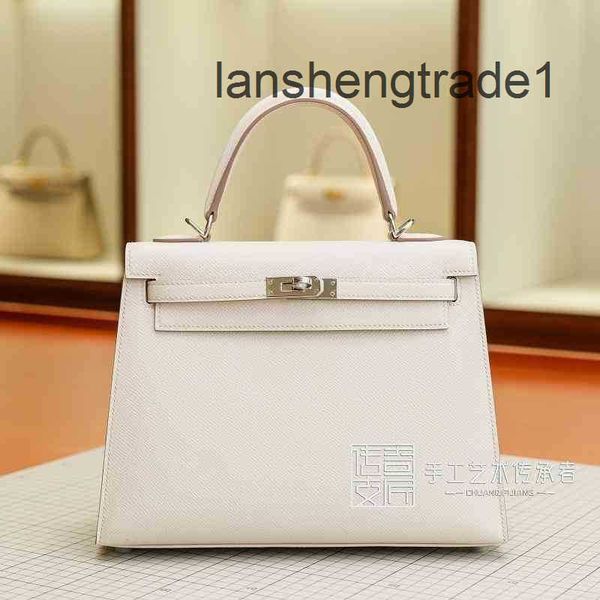 

women designer pure herme handmade handbags 2023 bag eposm leather hand palmprint milkshake white kl25cm silve zptj nmdq