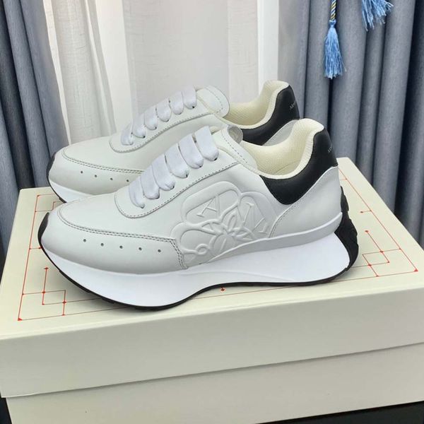 

luxury shoes mc sprint runner sneakers men women casual leather outdoor shoe anagram embossing low white black pink queen trainers 34-46 14