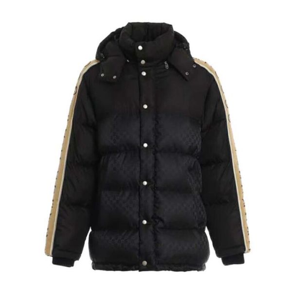 

men's down jackets winter america brand north parkas mixed cotton casual stand collar jackets top, Black