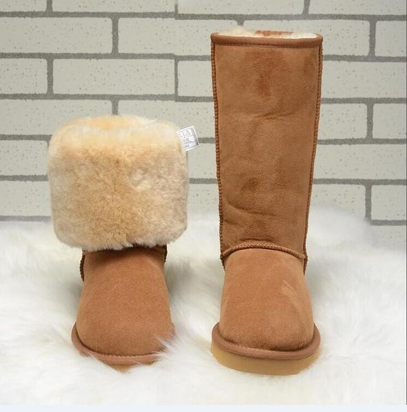 

2022 new classic design u wgg aus women's snow boots 58155825 high-length and short warm boot us4-13, Black