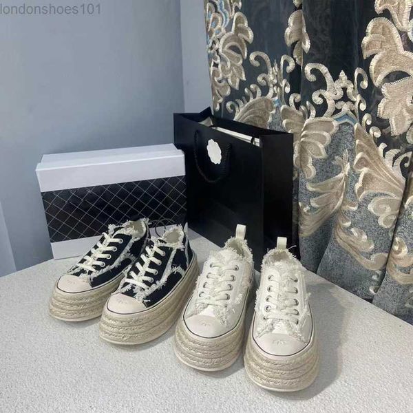 

casual platform shoes women designer canvas shoes luxury fashion spring summer 2022 new high heels sneakers, Black